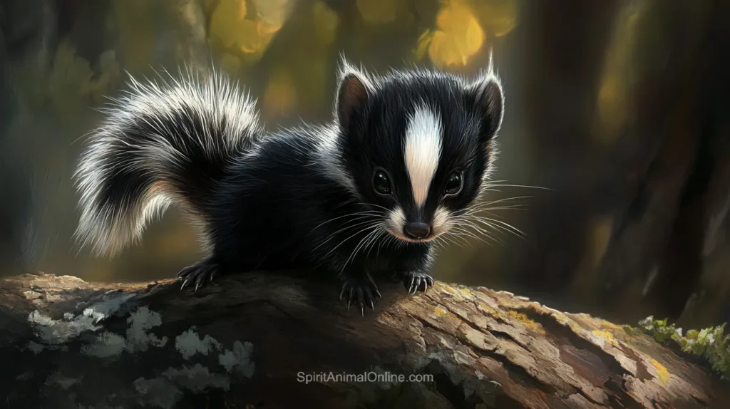 Connecting with the Spirit Animal Baby Skunk